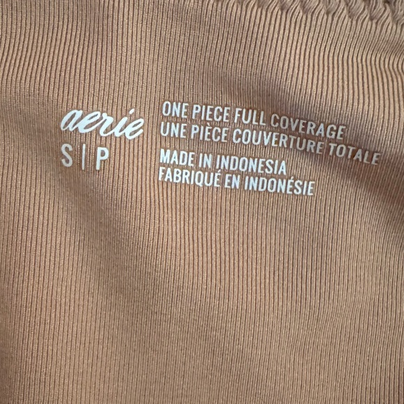 Aerie Leopard Print Wrap One-Piece Swimsuit full coverage small - Picture 5 of 5